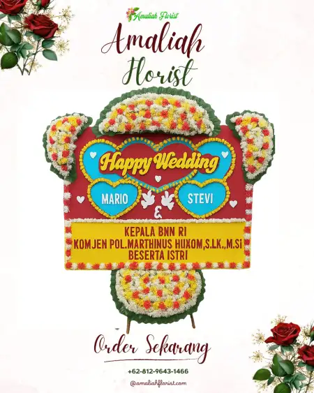 Papan Bunga Pernikahan Moronyamplung